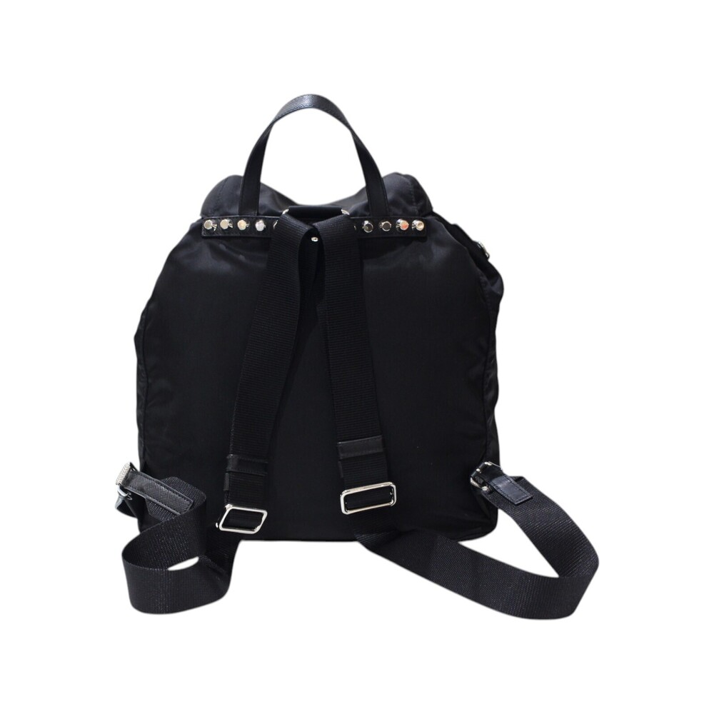 Prada Studded Backpack Black Silver - image 2